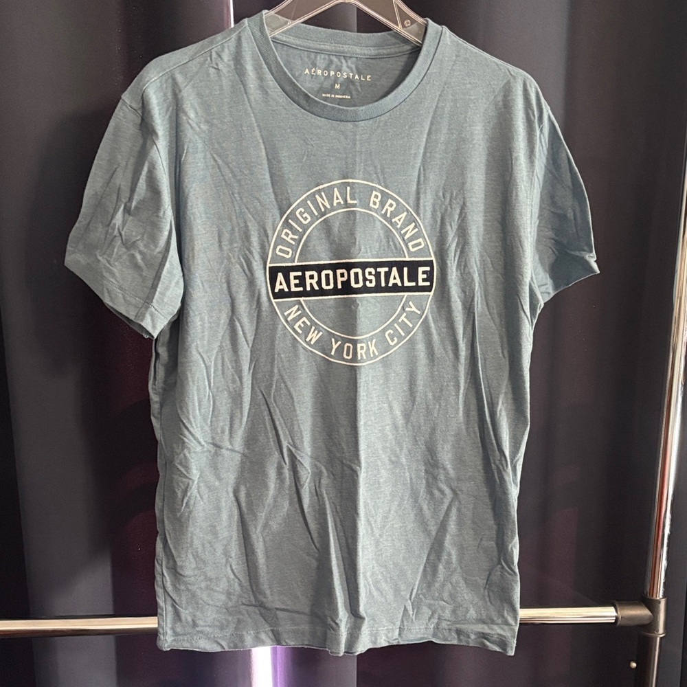 Aeropostale Men's Teal Graphic Tee